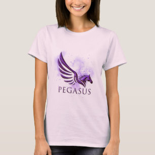 Camiseta Púrpura Púrpura Pobre Assolante Pégasus Fundo Cósm