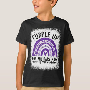 Camiseta Purpure-se pelas Crianças Militares Arco-íris Cria