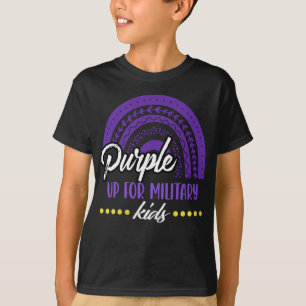 Camiseta Purpure-se pelas Crianças Militares Arco-íris Cria