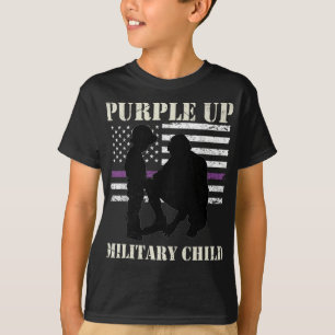 Camiseta Purpure-se pelas Crianças Militares Arco-íris Cria