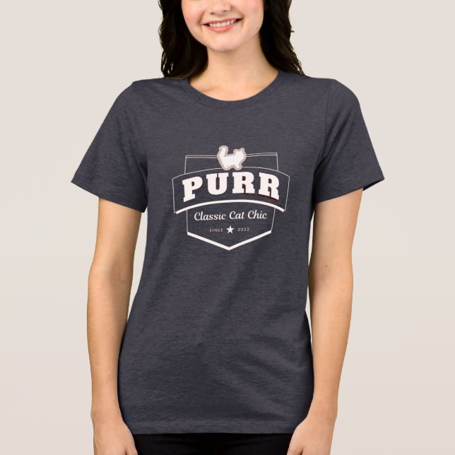 Camiseta Purr el amor por los gatos  (Frente)