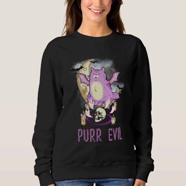 Camiseta Purr Evil  Let's Summon Demons Pastel Goth Occult  (Frente)