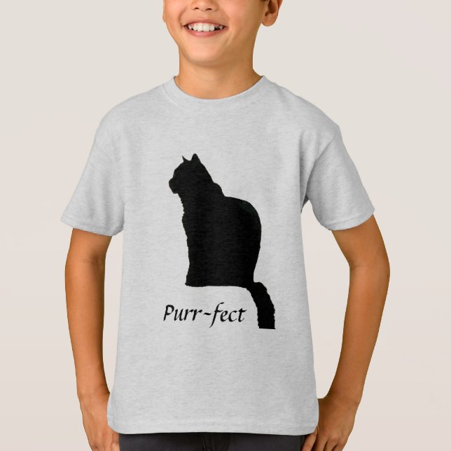 Camiseta Purr-fect (Crianças) (Frente)