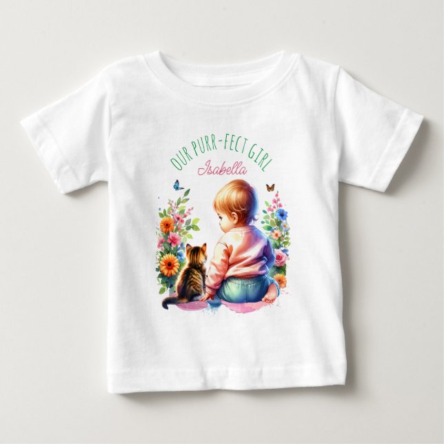 Camiseta Purr-fect Girl | Personalizado (Frente)