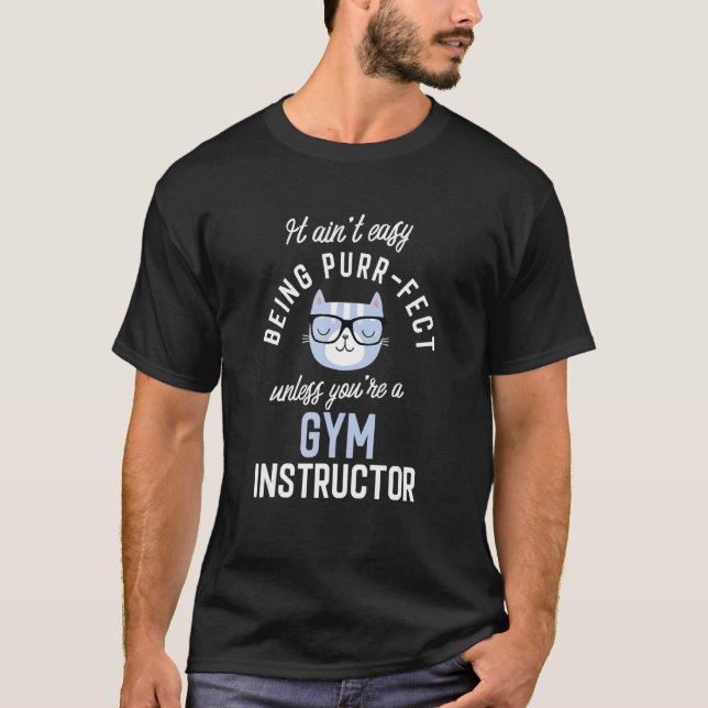 Camiseta Purr-Fect Gym Instructor Funny Personal Trainer Id (Frente)