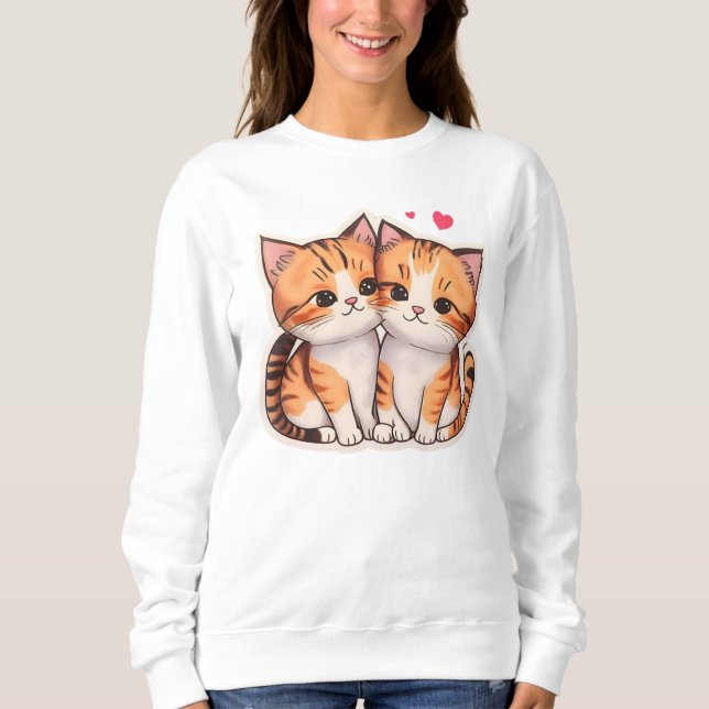 Camiseta “Purr-fect Pair” “Double the Whiskers, Double the  (Frente)