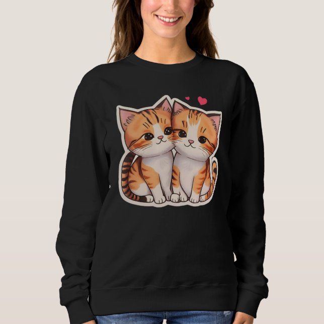 Camiseta “Purr-fect Pair” “Double the Whiskers, Double the  (Frente)
