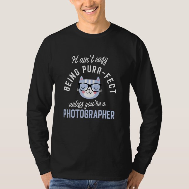Camiseta Purr-Fect Photographer Funny Artist Idea Photograp (Frente)