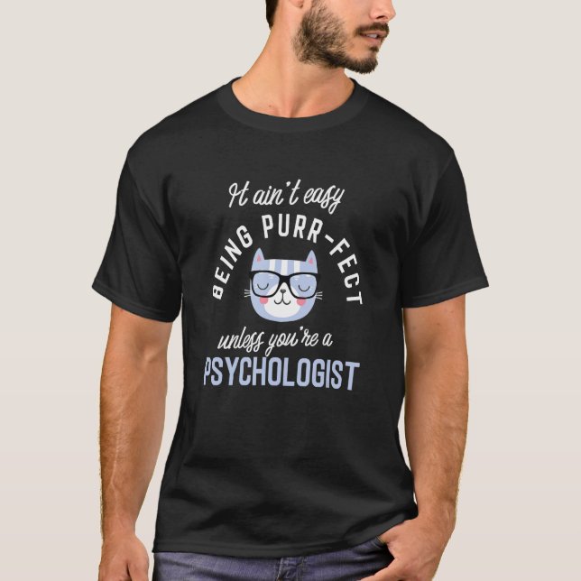 Camiseta Purr-Fect Psychologist Funny Psychology Idea Psych (Frente)