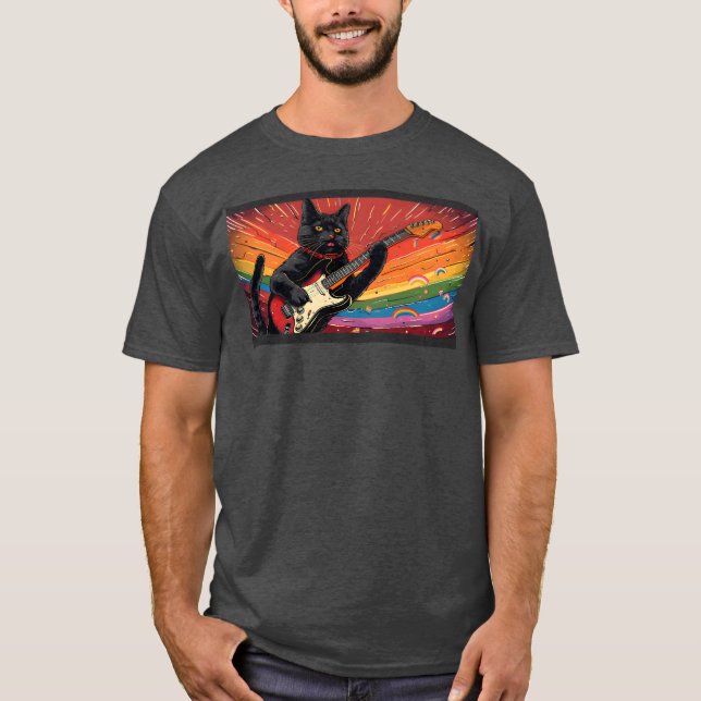Camiseta PURRCRAFT Rock Out for Pride (Frente)