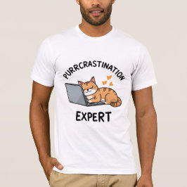 Camiseta Purrcrastination Expert Cat Art