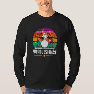 Camiseta Purrcussionista Drummer Gata Drummer