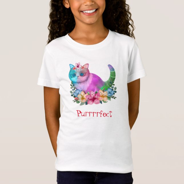 Camiseta Purrfect Cat Design (Frente)