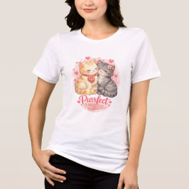 Camiseta Purrfect Together Cute Cats Shirt – Romantic Cat C