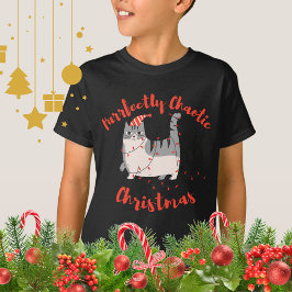 Camiseta Purrfectly Chaotic Christmas Funny Holiday Cat 