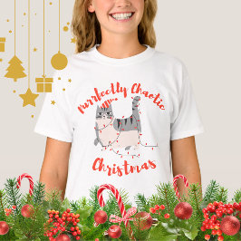 Camiseta Purrfectly Chaotic Christmas Funny Holiday Cat 