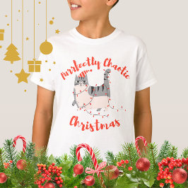 Camiseta Purrfectly Chaotic Christmas Funny Holiday Cat 