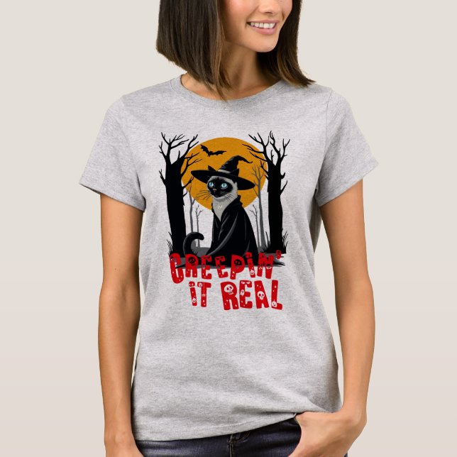 Camiseta Purrfectly Creepin' It Real (Frente)