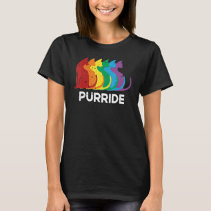 Camiseta Purride Cat Pride Ally LGBT Community Rainbow Prid