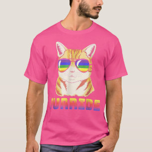 Camiseta Purride Orgulho gay Lgbt Rainbow Cat Lover, Gay Pr