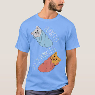 Camiseta PURRITO BURRITO CA, Gatos De Comida Engraçados
