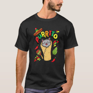 Camiseta Purrito Burrito Kitty Gato Gatinho Cinco De Mayo