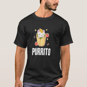 Camiseta Purrito Cat Burrito Pun Engraçado Gatinho Mexicano