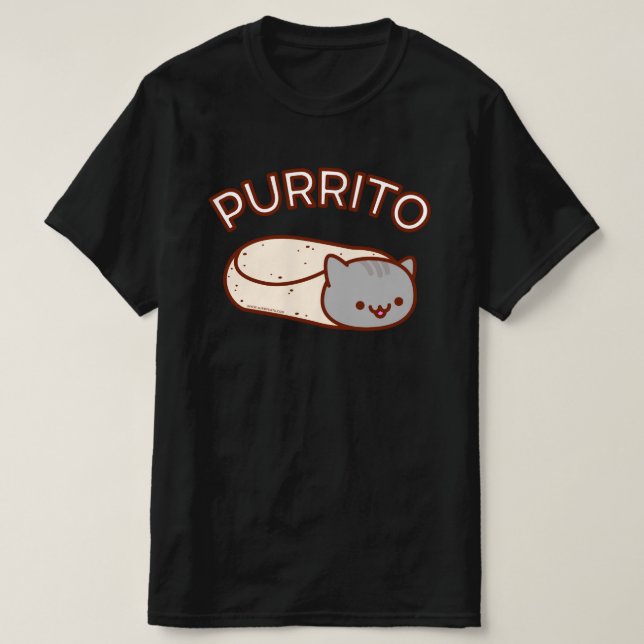 Camiseta PURRITO Cat Burrito T SHIRT (Frente do Design)