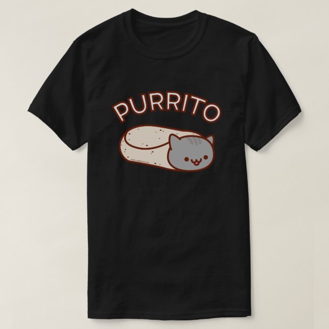 Camiseta PURRITO Cat Burrito T SHIRT (Frente do Design)