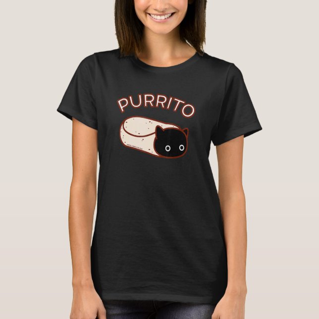 Camiseta Purrito O Burrito Gato Louco (Frente)