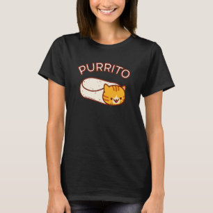 Camiseta Purrito O Gato Burrito Laranja Tabby