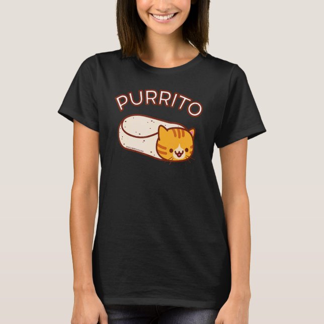 Camiseta Purrito O Gato Burrito Orange Tabby (Frente)