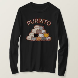 Camiseta PURRITO PYRAMID Gato Burrito de Leve Longa