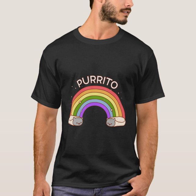 Camiseta Purrito Rainbow (Frente)