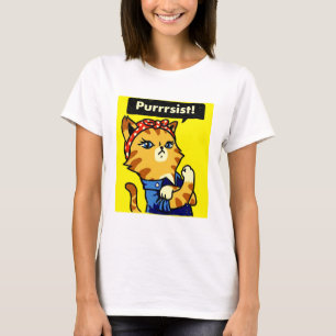 Camiseta Purrrsist, gato Purrsist, pursist do gato