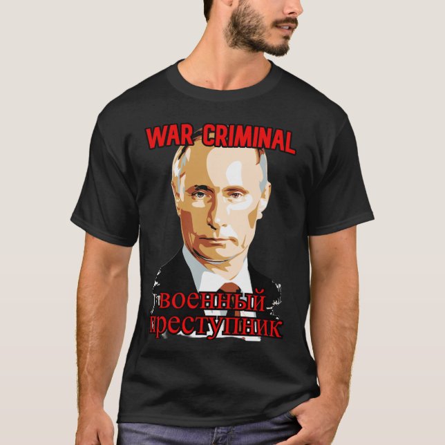 Camiseta Putina: Crime de guerra (Frente)