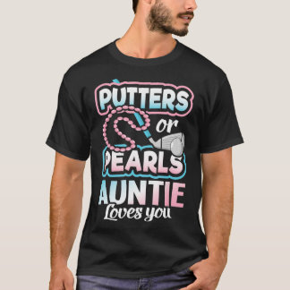 Camiseta Putters Ou Pearls Gênero Revela Tia Festa De Bebê