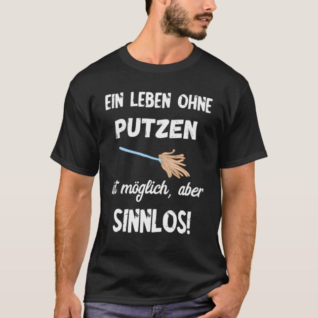 Camiseta Putzkraft Limpando Colone Mulher-de-Casa Limpando  (Frente)