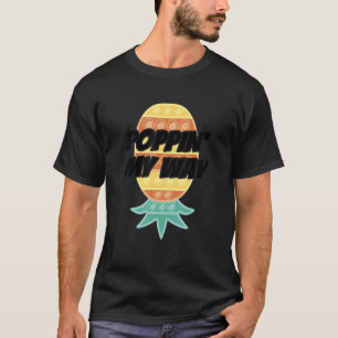 Camiseta Puxa-me o caminho para cima para baixo Pineapple S