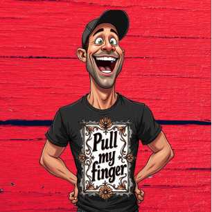 Camiseta Puxe Meu Dedo Engraçado De Arte Engraçado