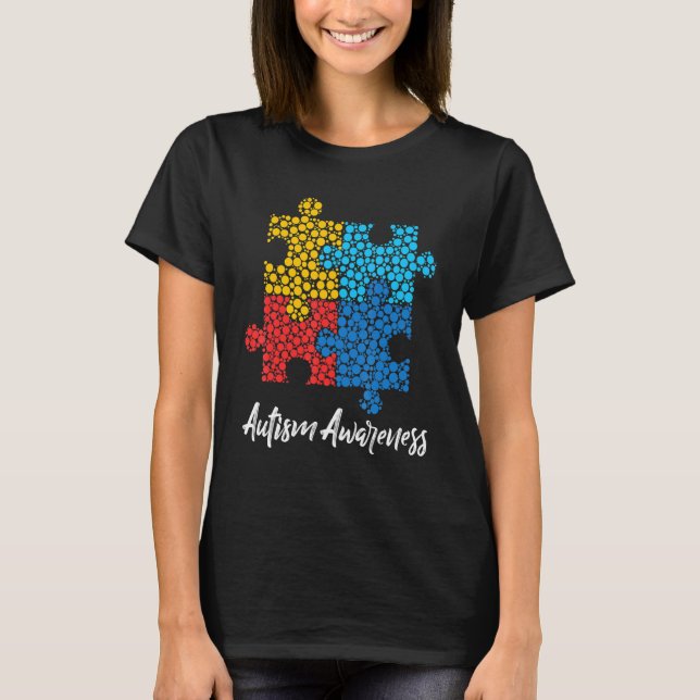 Camiseta Puzzle Bolinha Pontilhada Conscientização Internac (Frente)