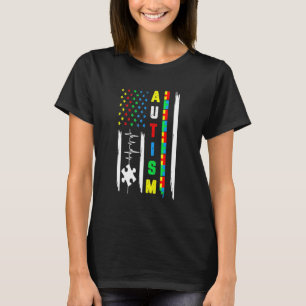 Camiseta Puzzle da Fita de Luta da Bandeira Americana Consc