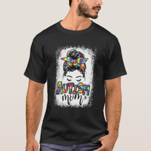 Camiseta Puzzle de Cabelo Desgrenhado de Mãe de Autismo Con