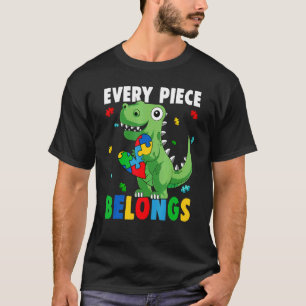 Camiseta Puzzle Dinossauro Cada Peça Pertence Conscientizaç