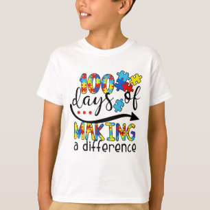 Camiseta Puzzle Fofo de 100 Dias Fazendo a Diferença Inclus