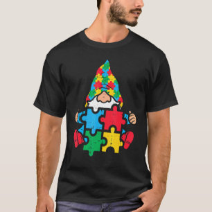 Camiseta Puzzle Gnome Nórdico Conscientização do Autismo To