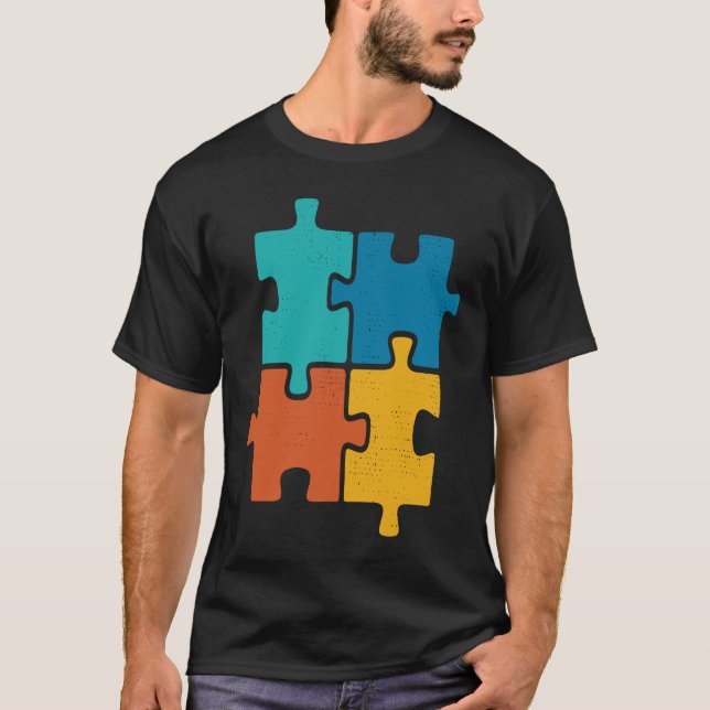 Camiseta Puzzle Pieces Support For Spreading Autism Awarene (Frente)