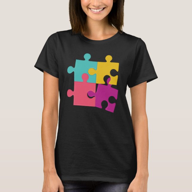 Camiseta Puzzle Solving Puzzles Hobby Crossword   3 (Frente)