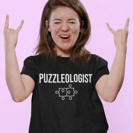 Camiseta Puzzleologista Funny Cubes Quebra-cabeça Speed Slo