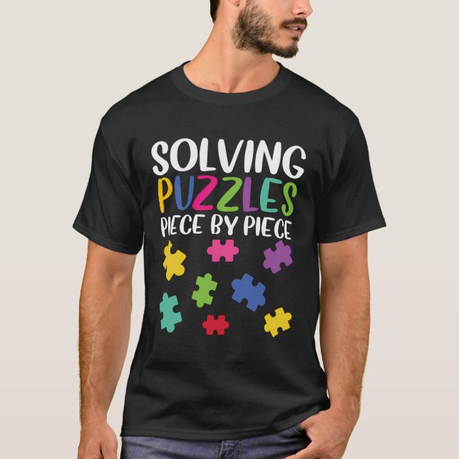 Camiseta Puzzler Engraçado Resolvendo Quebra-cabeça Jigsers (Frente)